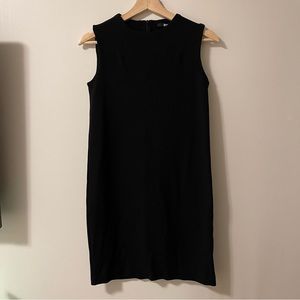 Uniqlo black sleeveless midi dress, XS
